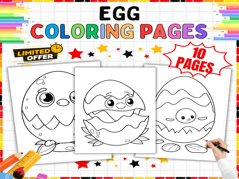 10 Adorable Egg Colouring Sheets | Hatching Baby Chick Activities for Young Learners