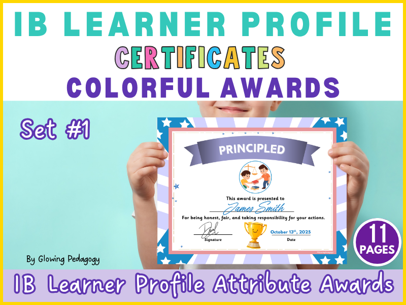 IB PYP Learner Profile Certificates – Colorful Printable Awards for IB Attributes