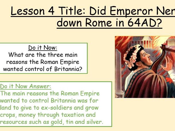 KS3 The Romans L4 - Did Nero burn down Rome?