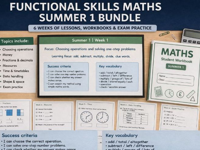 Functional Skills Maths Summer 1 Bundle