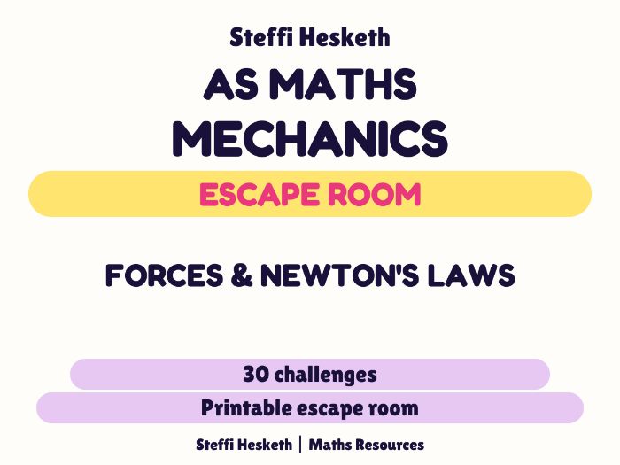AS Mechanics Forces & Newton’s Laws Escape Room | 30 A Level Challenges