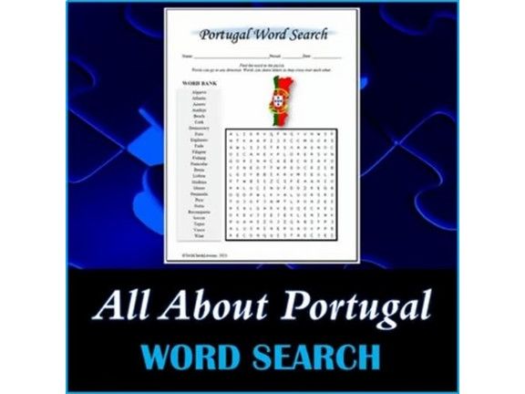 All About Portugal Word Search Puzzle