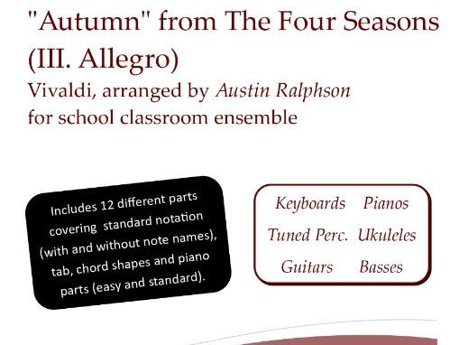 Classroom Performance: "Autumn" from The Four Seasons (III Allegro) with backing track