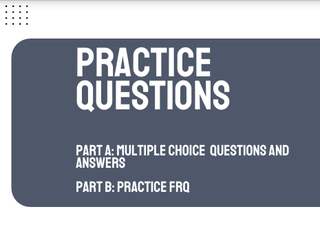 AP Chemistry Unit 9: Practice Multiple Questions & Answers and FRQs - Assessment