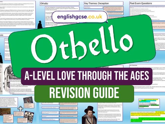 Othello Love Through The Ages Revision