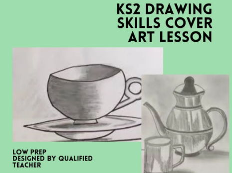 KS2 Drawing skills cover art lesson