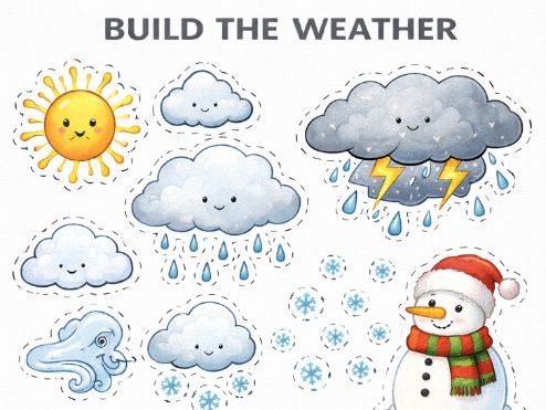 Cut and Paste the Weather- Fine Motor Skills