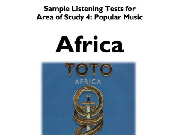 Eduqas GCSE Music - Africa by Toto - 10 Sample Listening Tests