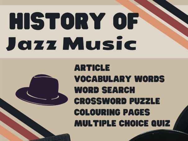 History of Jazz Music - No Prep Emergency Sub Plans for Non Music Subs