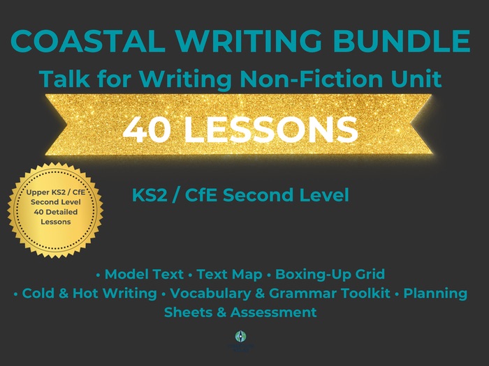 KS2 Coastal Writing Bundle | Narrative + Non-Fiction Talk for Writing Units | 40 Lessons