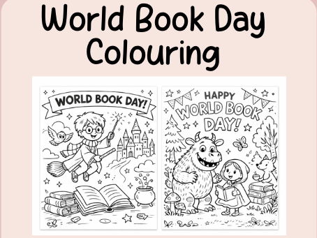 World book day colouring sheets