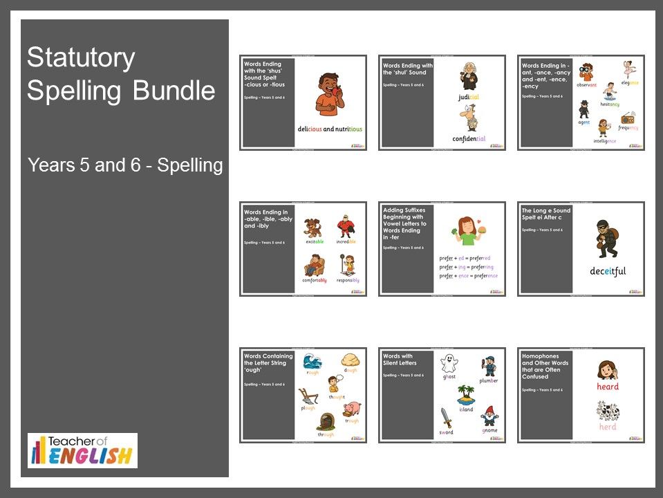 Years 5 and 6 Statutory Spelling Bundle