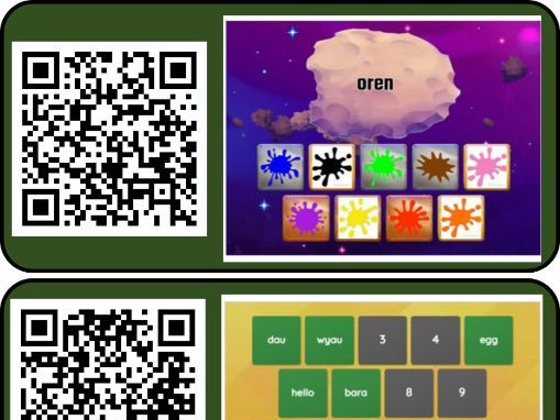 Digital Welsh Games QR Code Pack | 6 Interactive Activities for Learners