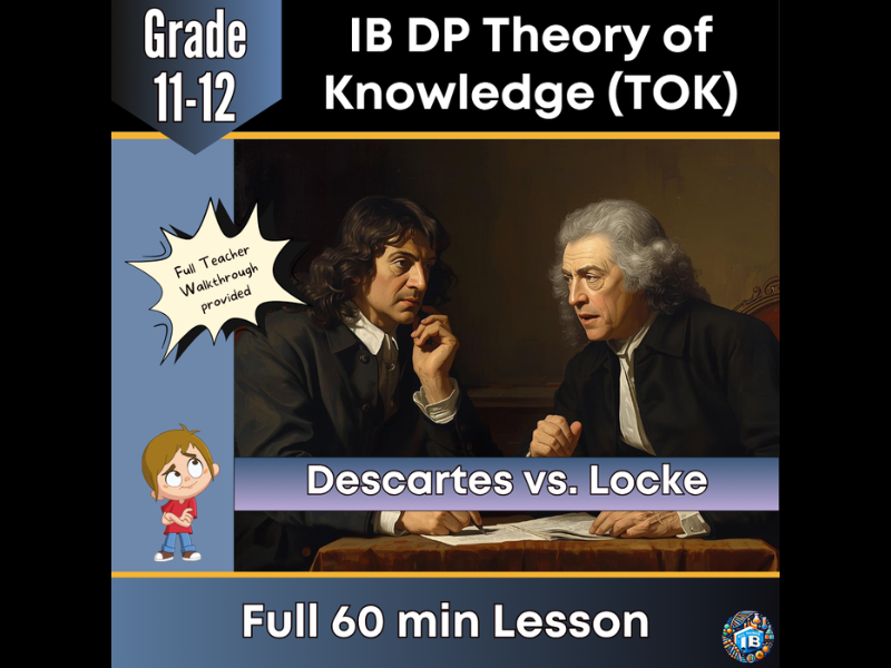 IB DP Theory of Knowledge (TOK): Descartes vs Locke – Rationalism and Empiricism Full Lesson 2026