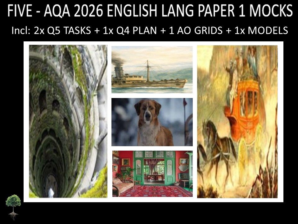FIVE - AQA PAPER 1 | 2026 FULL MOCKS | Q5 TASKS | Q4 PLAN |AO GRIDS | MODELS