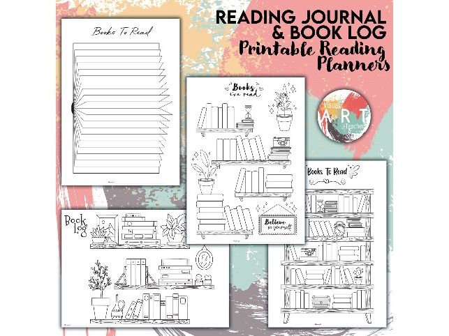 Reading Journal & Book Log | Black & White Printable Reading Planners