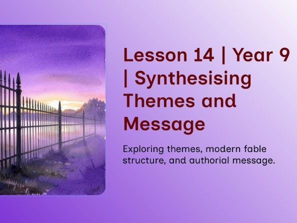 The Boy in the Striped Pyjamas – Lesson 14 – Synthesising Themes, Authorial Purpose & Allegory