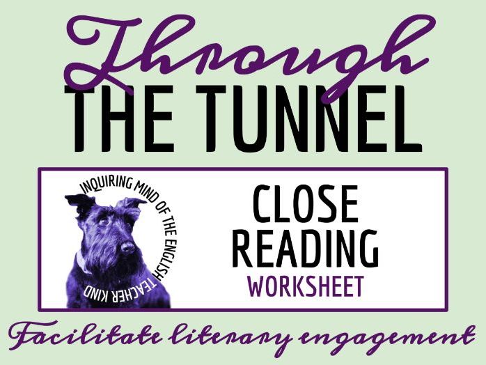 "Through the Tunnel" by Doris Lessing Close Reading Analysis Worksheet