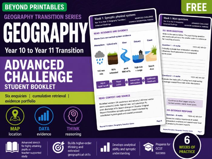 Year 10 to Year 11 Geography Summer Booklet – Advanced Challenge | Higher Ability GCSE