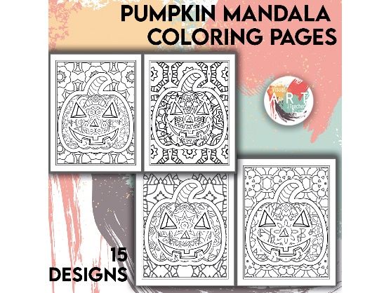 Pumpkin Mandala Colouring Pages | Halloween Mindfulness Activity