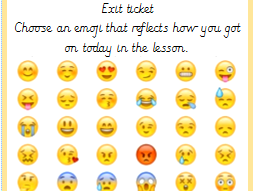 Emoji exit tickets
