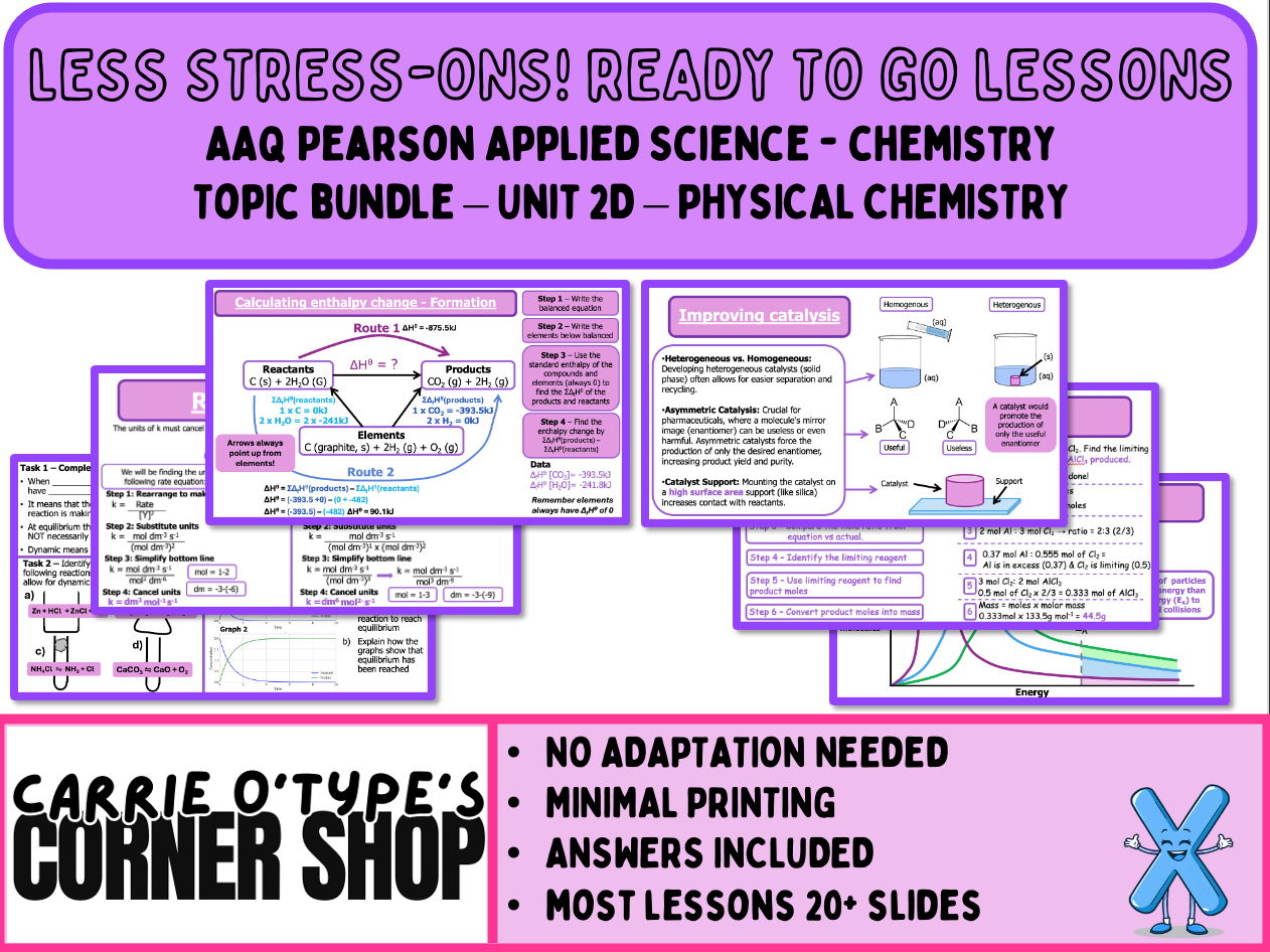 AAQ Pearson Applied Science- 2D: Physical Chemistry