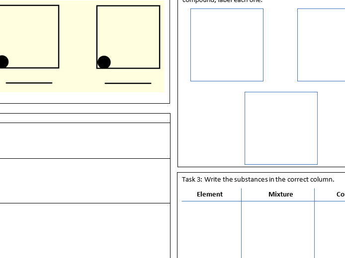 Elements & Compounds Support Placemat