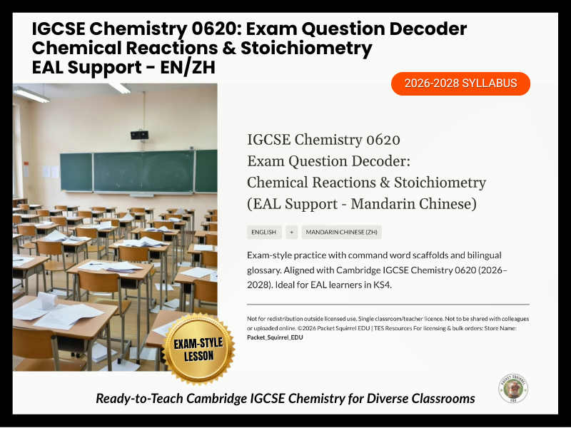IGCSE 0620 EN/ZH Exam Question Decoder EAL Reactions & Stoichiometry