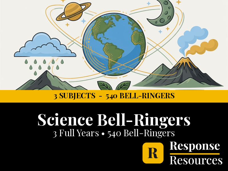 Science Bell Ringers MEGA BUNDLE - 540 Warm-Ups, 3 Full Years (6-8)