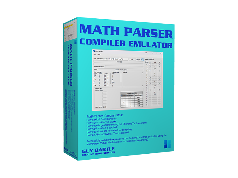 Math Parser Compiler Emulator (for single Windows PC only)
