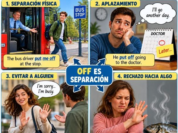 PUT OFF: Four Meanings Through Examples