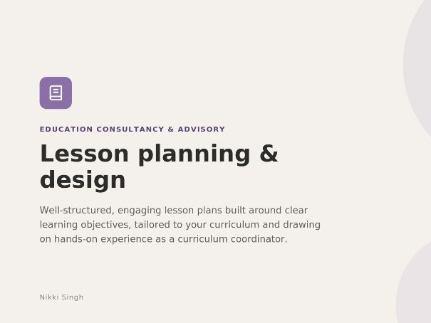 Weekly Lessonplan Template