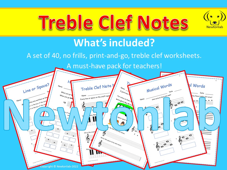 Treble Clef Notes Key Stages 1 and 2 Teaching Resources