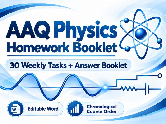 AAQ Applied Science Physics Homework Booklet | 30 Weekly Tasks + Answer Booklet