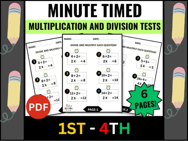 Timed Multiplication and Division Facts Drills