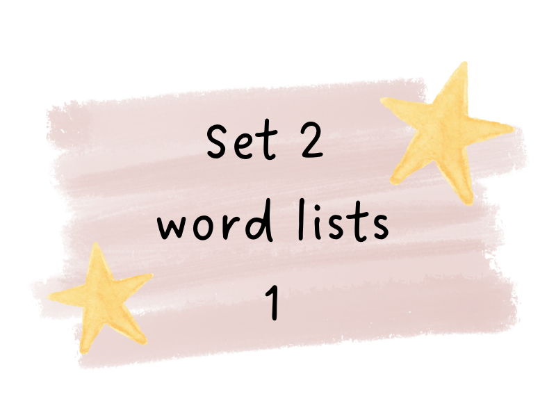 Set 2 Sound Word List