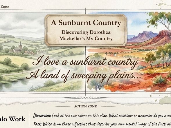 My Country by Dorothea Mackellar | Poem Analysis Deck | Years 7-8 | Discussion