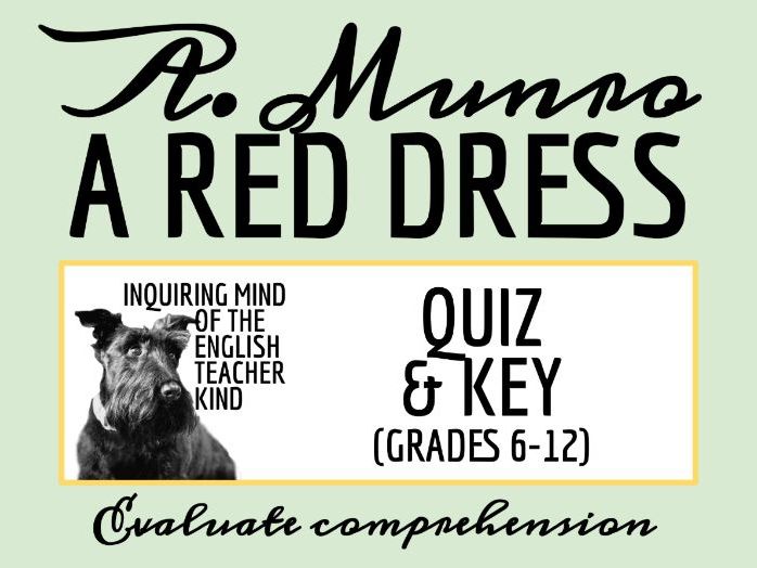"A Red Dress" by Alice Munro Quiz and Answer Key