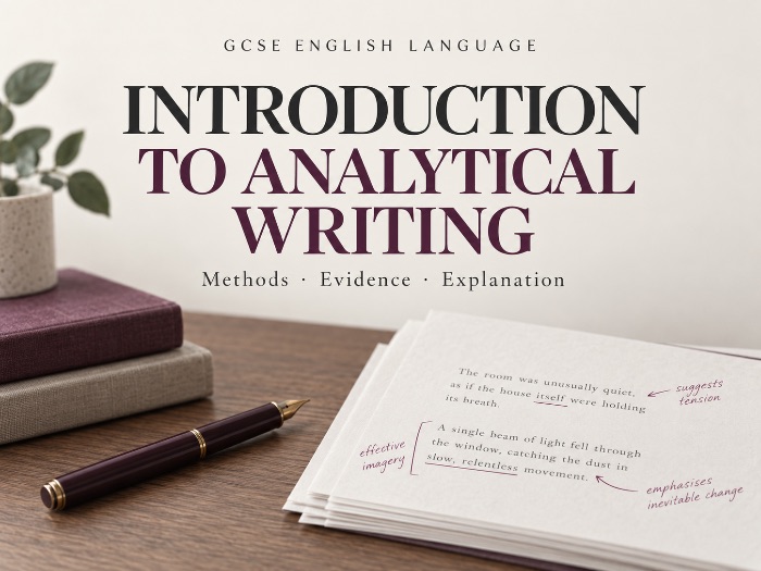 Introduction to Analytical Writing | Language Features, Evidence, Methods & Explanation