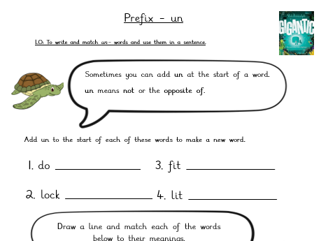 English Gigantic Story - Prefix 'un'