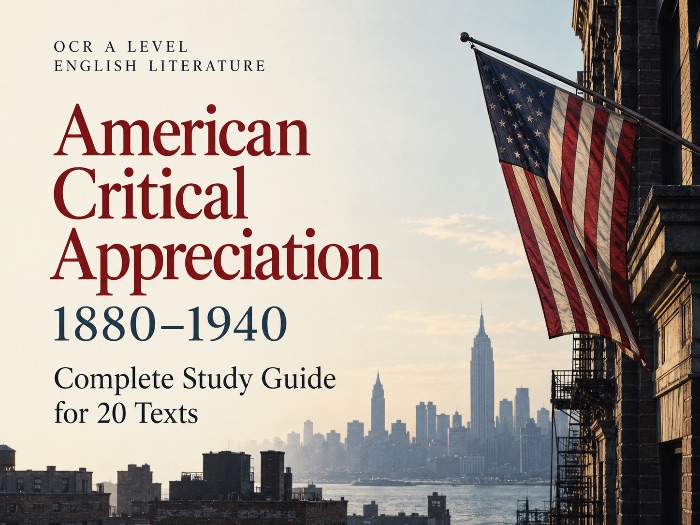 OCR A-Level American Literature 1880–1940 | Critical Appreciation Guide, 20 Texts & Context
