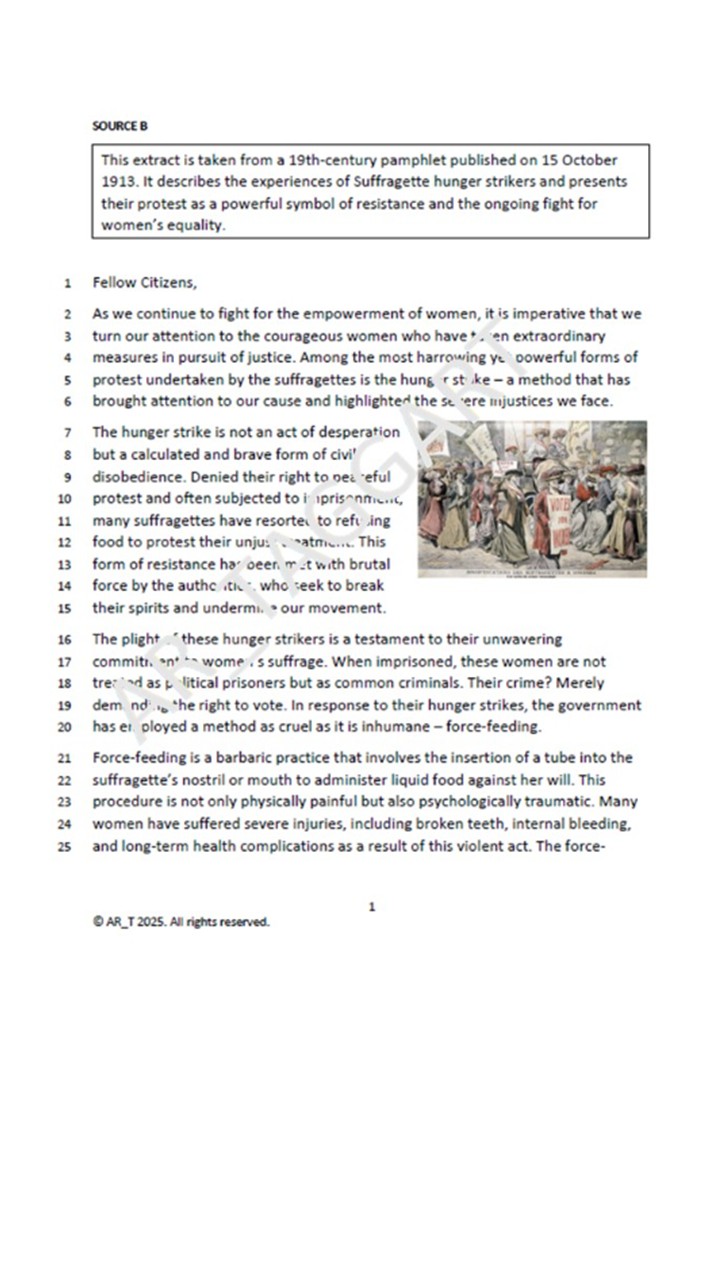 One AQA 2026 English Language Paper 2 Mock | Q4 Plan - (Equ) | Teaching ...