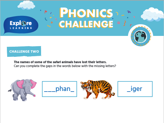 Free_Phonics challenge_Activity sheets