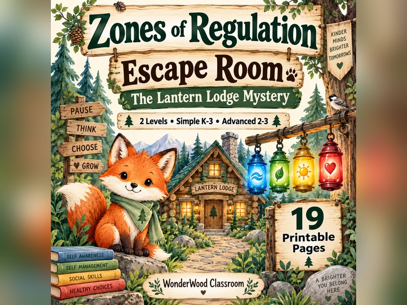 Zones of Regulation Escape Room - K-3 SEL