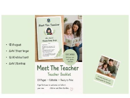 Meet the Teacher Booklet | Editable Transition Resource for New Classes