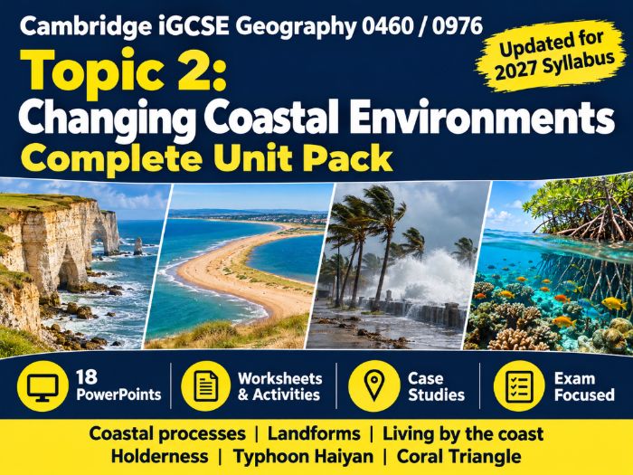 Topic 2: Changing Coastal Environments Complete Unit Pack (UPDATED FOR 2027) | CIE
