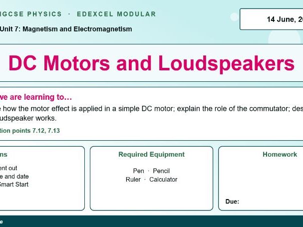 IGCSE Physics: DC Motors and Loudspeakers | Magnetism & Electromagnetism | Unit 7 | L6