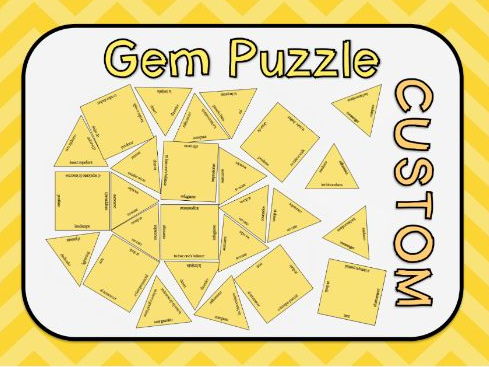 Gem Vocabulary Puzzle Template | Teaching Resources