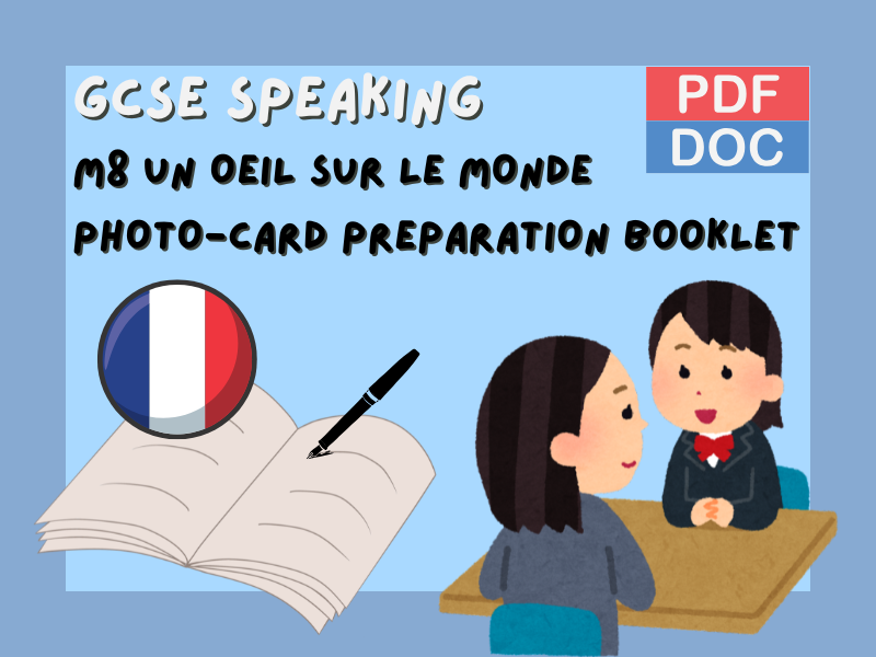 GCSE French - Studio Higher - Module 8: Un oeil sur le monde - Controle Oral Booklet