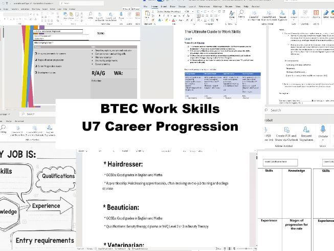 BTEC Work Skills U7 Career Progression